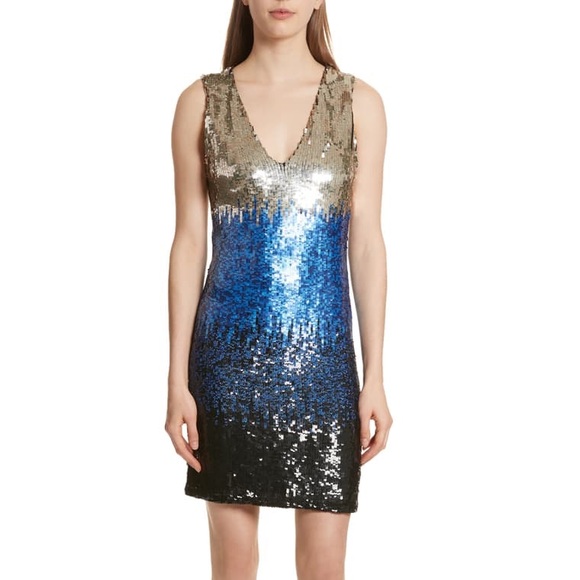 Alice + Olivia Nat Sequin Minidress - Picture 1 of 5